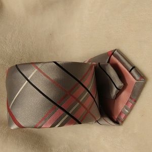 "KNOTS FOR HOPE" Susan G Komen For the Cure Pink & Gray Tie